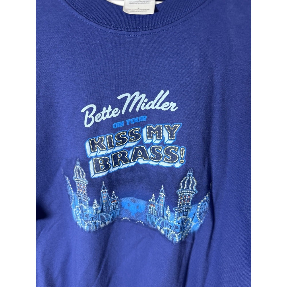 Vintage Bette Midler On Tour "Kiss My Brass" t shirt Men's Large New - Picture 2 of 5